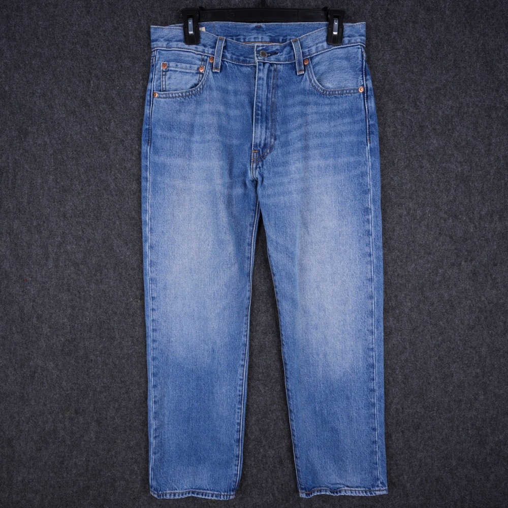 Levi's Premium Lot 555 Relaxed Straight Jeans Mens W30 L30 Blue Excellent Denim